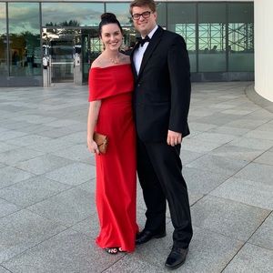 Vince Camuto Off-Shoulder Gown